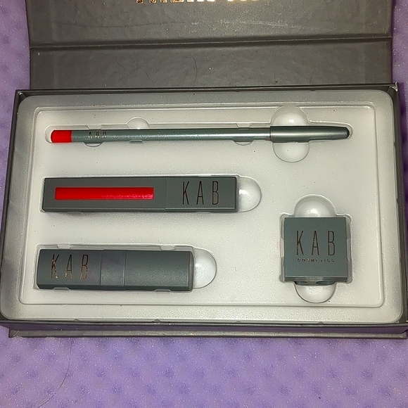 KAB Cosmetics fabulous lip kit. "Cherry Pie" color. - Picture 3 of 4